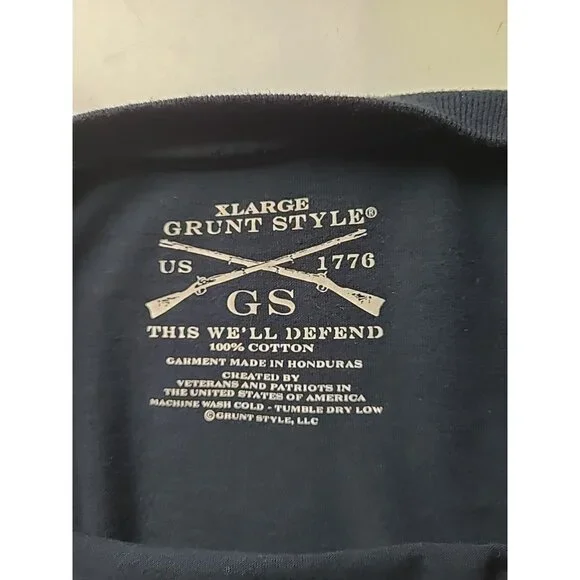 Grunt Style Superman America T‑Shirt L Blue Patriotic Graphic Tee Men’s - Picture 8 of 12